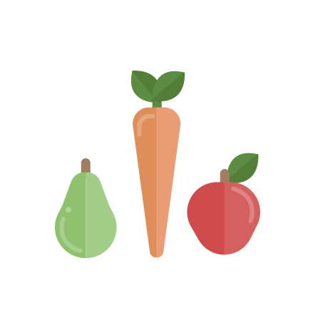 代表水果和蔬菜的图标