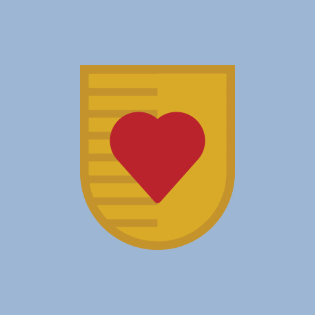 预防心脏病心脏盾牌图标